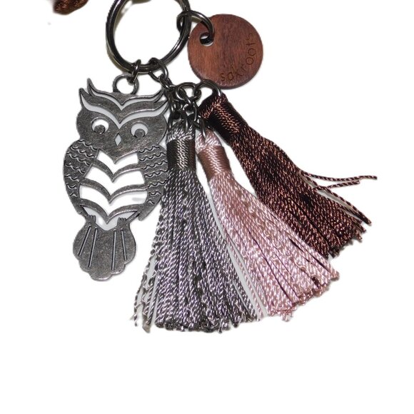 Sakroots Recycled Eco Twill Foldover Crossbody Owl Keychain - Picture 5 of 12